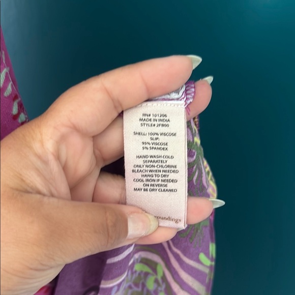 Soft Surroundings XL Dress Pink Under the Sea Embellished with Gems - Picture 7 of 8